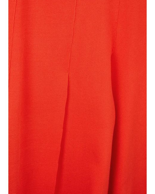 A.W.A.K.E. MODE Red A. W.a. K.e Mode Cut-out Ribbed-knit Midi Dress