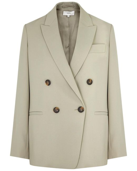 Vince Natural Double-Breasted Blazer