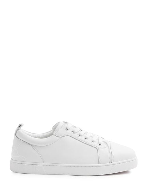 Christian Louboutin White Fun Louise Junior Leather Sneakers