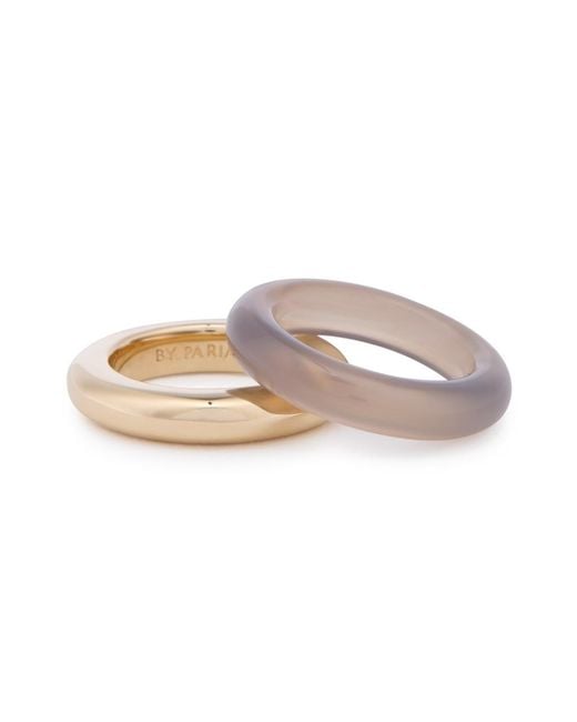 BY PARIAH Gray Stack Pinky Rings