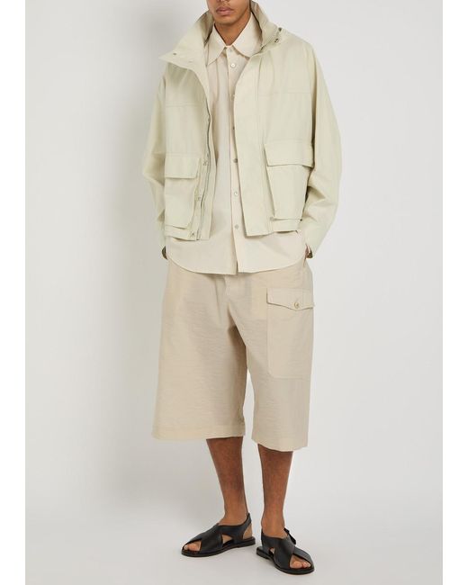Lemaire Natural Cotton-Blend Cargo Shorts for men