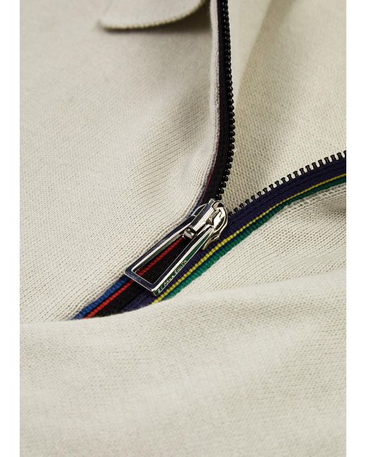 PS by Paul Smith White Knitted Cotton Polo Shirt for men