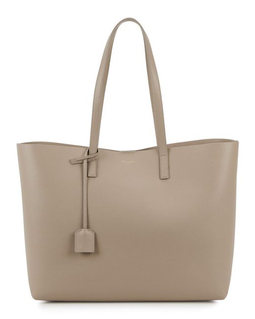 Saint Laurent Natural East West Grained Leather Tote