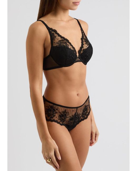 Simone Perele Black Intrigue Tulle Padded Underwired Bra