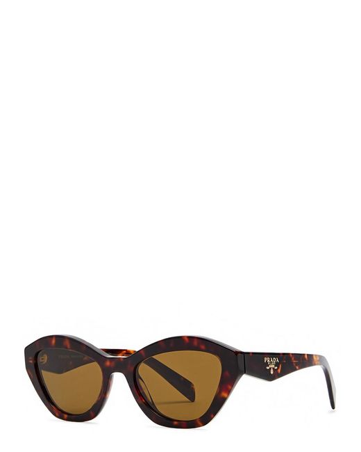 Prada Brown Cat-Eye Sunglasses