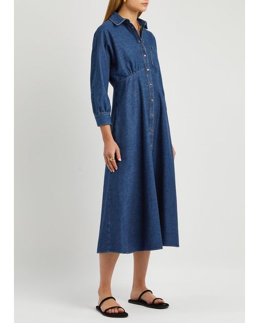 Weekend by Maxmara Blue Yemen Midi Dress