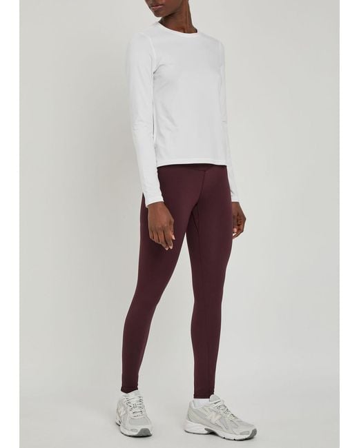 vuori White Lux Stretch-Jersey Top