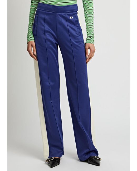 Wales Bonner Blue Mantra Panelled Jersey Track Pants