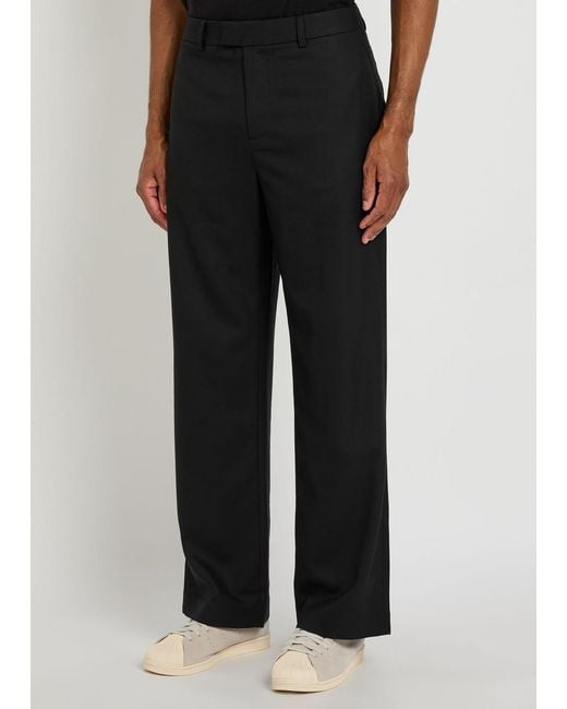 Represent Black Straight-Leg Woven Trousers for men