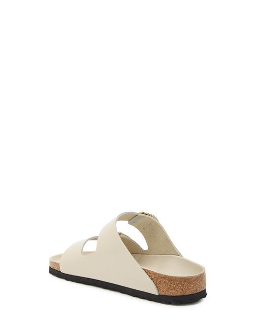 Birkenstock Natural Arizona Patent Leather Sliders