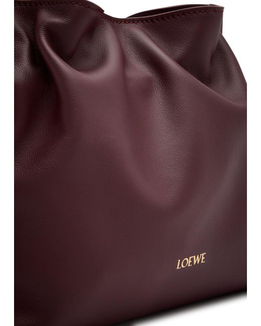 Loewe Purple Flamenco Leather Clutch