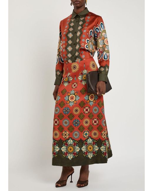 LaDoubleJ Red Boy Printed Silk-Twill Shirt