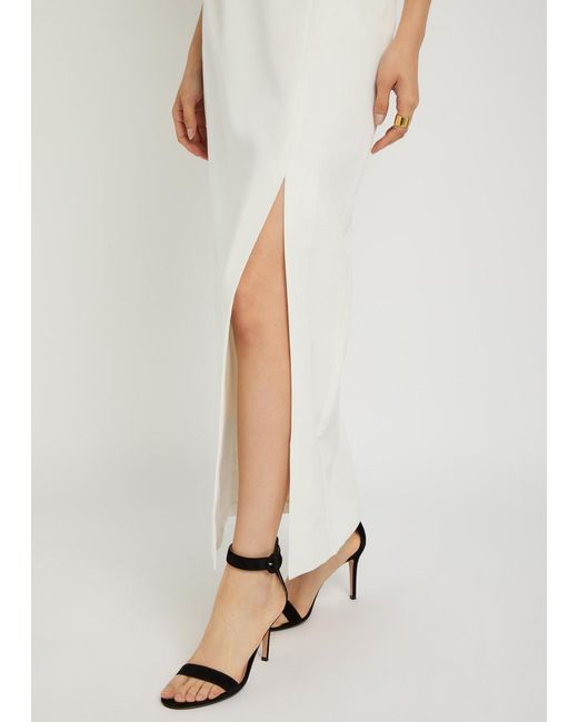Patrick Mcdowell White Tatiana Silk And Wool-Blend Midi Skirt