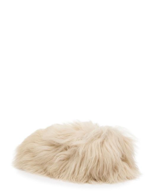 Moncler Natural Snug Shearling Flats