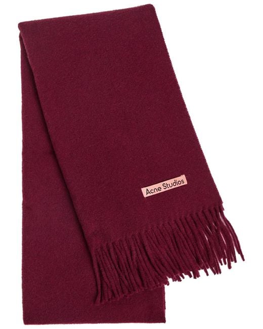 Acne Red Canada Wool Scarf