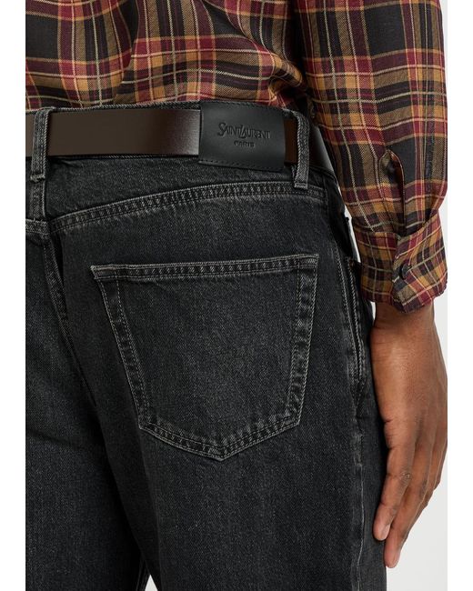 Saint Laurent Blue Mick Straight-Leg Jeans for men