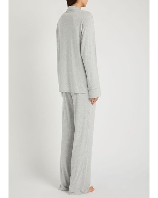 Skims White Jersey Pyjama Set