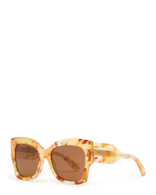 Chloé Brown Oversized Square-Frame Sunglasses