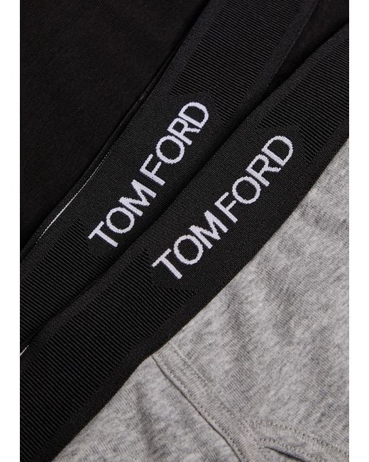 Tom Ford Black Stretch-Cotton Boxer Briefs for men