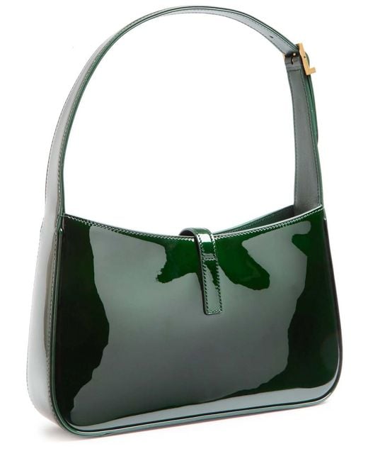 Saint Laurent Green Le 5 À 7 Patent Leather Shoulder Bag