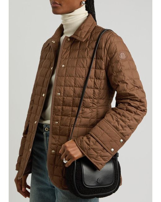 Moncler Brown Epinal Quilted Shell Jacket