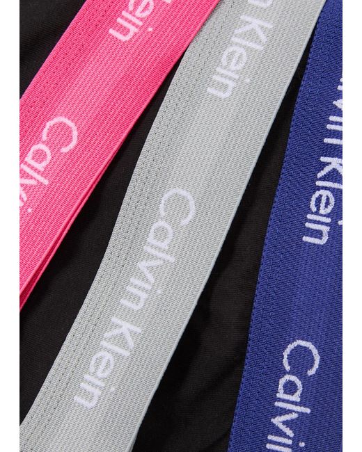Calvin Klein Black Logo Stretch-Cotton Briefs for men