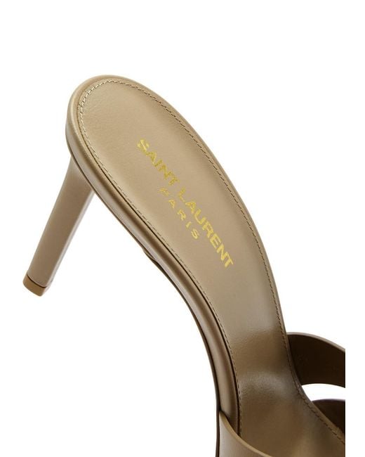 Saint Laurent Metallic Tribute 85 Leather Mules