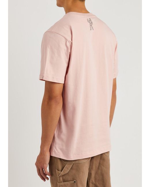 BBCICECREAM Pink Camo Arch Logo Cotton T-shirt for men