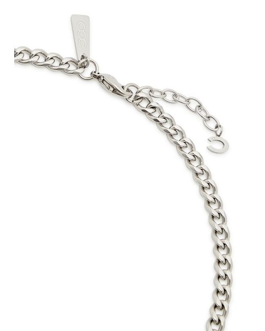 CERNUCCI White Polished Curb Chain Necklace for men