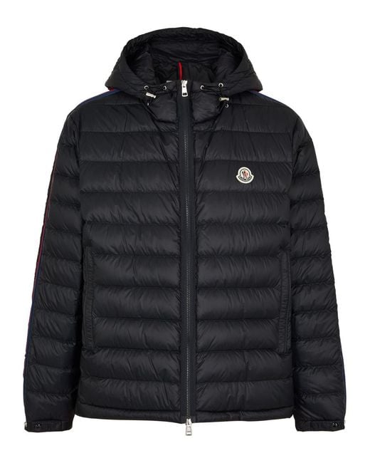 Moncler Black Agout Quilted Shell Jacket for men