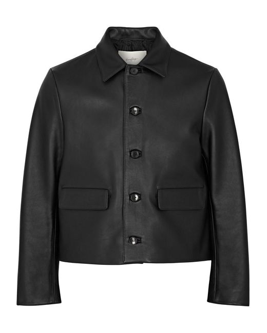 Second Layer Black Mad Dog Leather Jacket for men