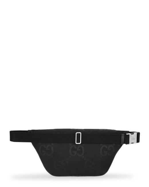 Gucci Black Jumbo gg Monogrammed Belt Bag for men