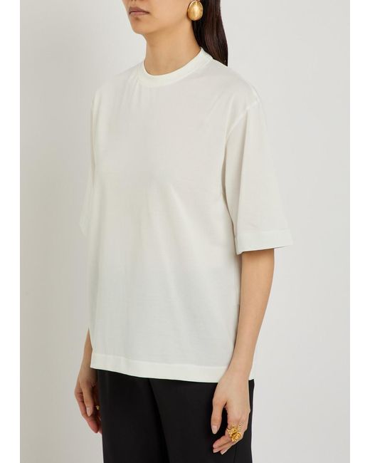 Jacquemus White Le Tshirt Ventadou Woven T-Shirt