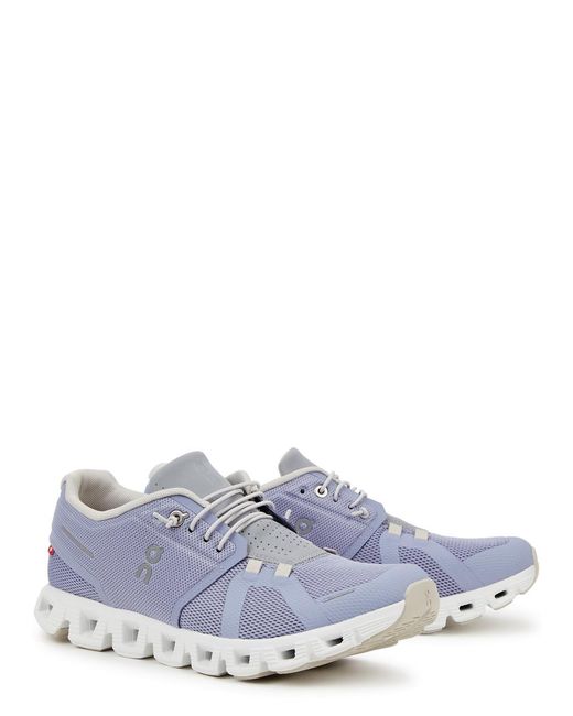 On Shoes White On Cloud 5 Panelled Mesh Sneakers