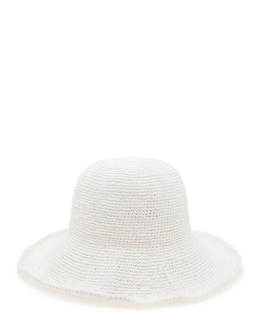 Totême White Paper Raffia Sun Hat