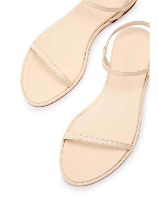 Aeyde White Nettie Leather Sandals
