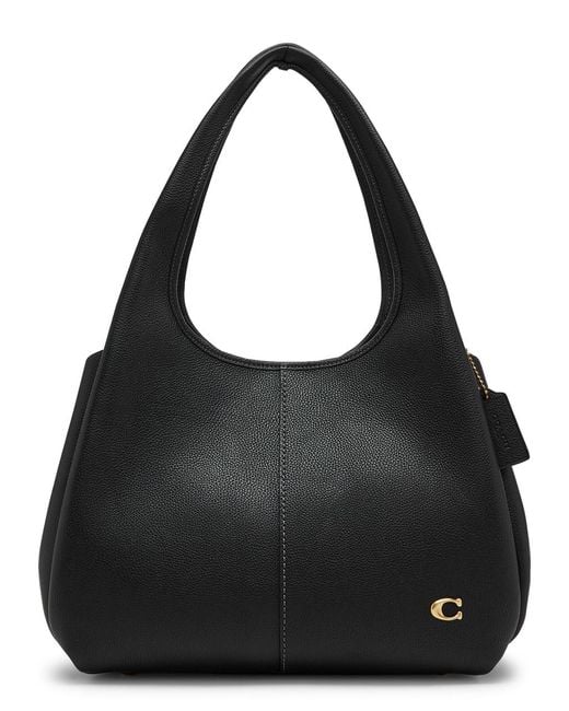 COACH Lane Grained Leather Shoulder Bag in Black Lyst