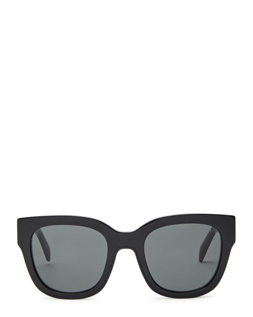 Prada Black Round-Frame Sunglasses