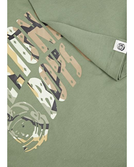 BBCICECREAM Green Camo Arch Logo Cotton T-shirt for men