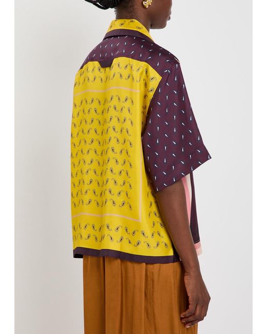 Otzio Pink Cecilia Printed Silk Shirt