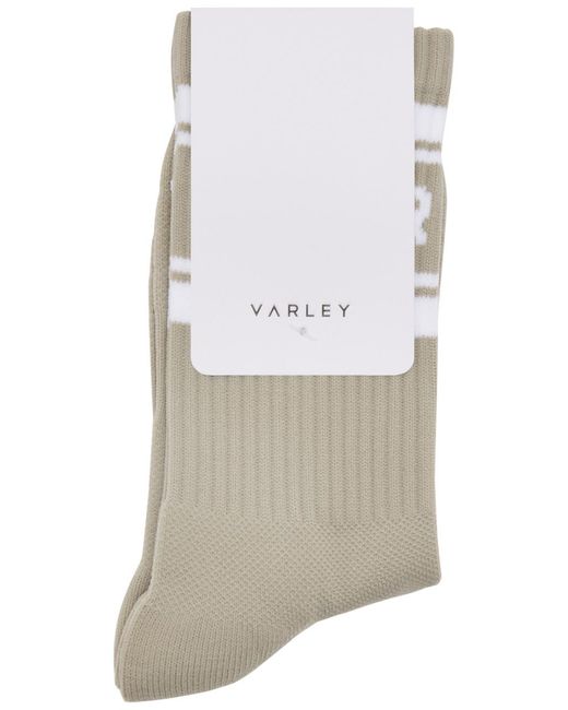 Varley White Astley Logo-Intarsia Jersey Socks