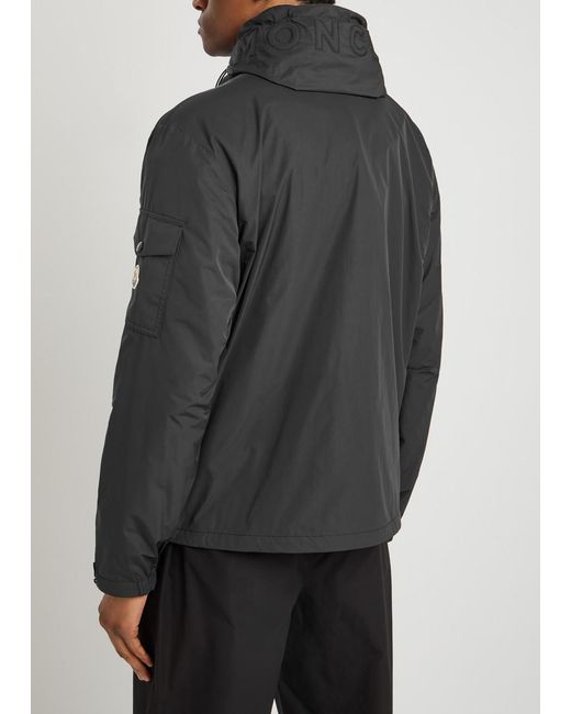 Moncler Black Sassiere Hooded Nylon Jacket for men