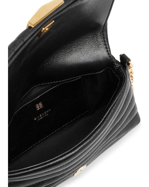 Givenchy Black 4g Quilted Leather Shoulder Bag