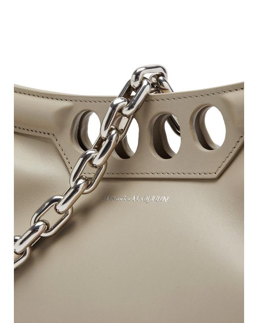 Alexander McQueen Metallic The Peak Small Leather Shoulder Bag