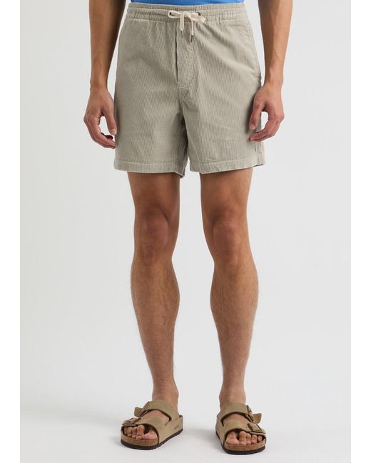 Polo Ralph Lauren Natural Logo-Embroidered Corduroy Shorts for men
