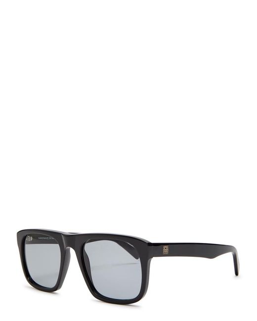 Totême Gray Navigator Square-Frame Sunglasses