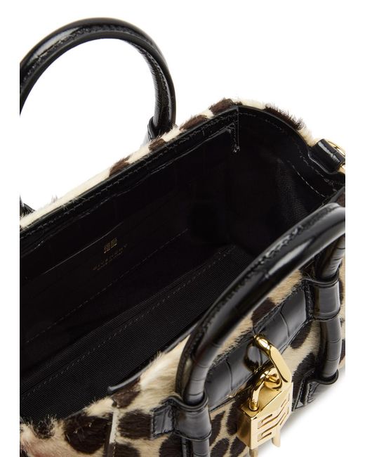 Givenchy Antigona Lock Toy Calf-Hair Top Handle Bag in Black