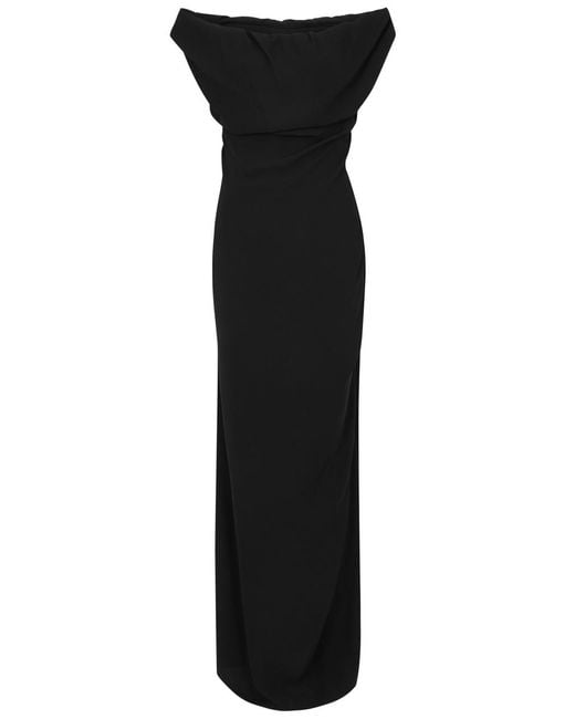 Vivienne Westwood Black Ginnie Draped Off-the-shoulder Maxi Dress