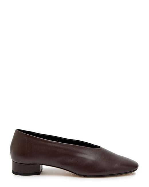 Aeyde Brown Delia 20 Leather Pumps