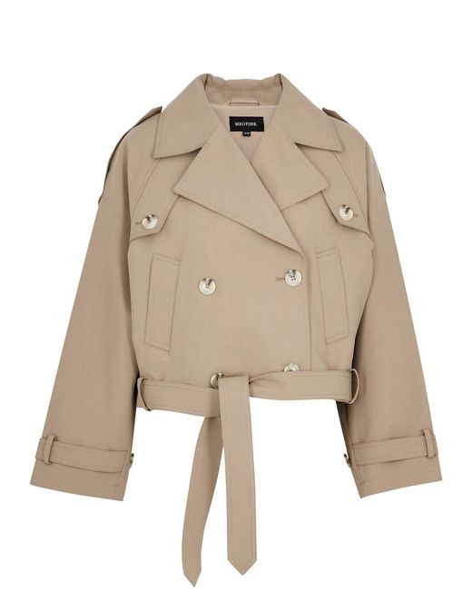Meotine Natural Bobby Cropped Cotton Trench Jacket
